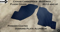 Can Am Commander Rugged Tread Brite Aluminum Diamond Plate Floor Covers