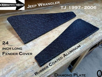 Jeep Wrangler TJ Aluminum Diamond Plate 24 inch Fender Covers With Bend set
