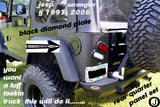 Jeep TJ Wrangler 2 pc Aluminum Diamond Plate Rear Quarter Panel - Corner Guards
