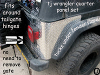 Jeep TJ Wrangler 2 pc Aluminum Diamond Plate Rear Quarter Panel - Corner Guards