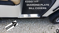 Ezgo TXT Highly Polished Aluminum Diamond Plate Rocker Panel / SILL COVERS