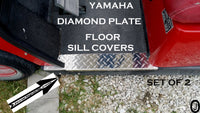 Yamaha G14 to G22 Golf Cart Poilshed Aluminum Diamond Plate Rocker Sills set