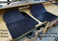 Jeep YJ or CJ7 Aluminum Diamond Plate Front Floor Cover